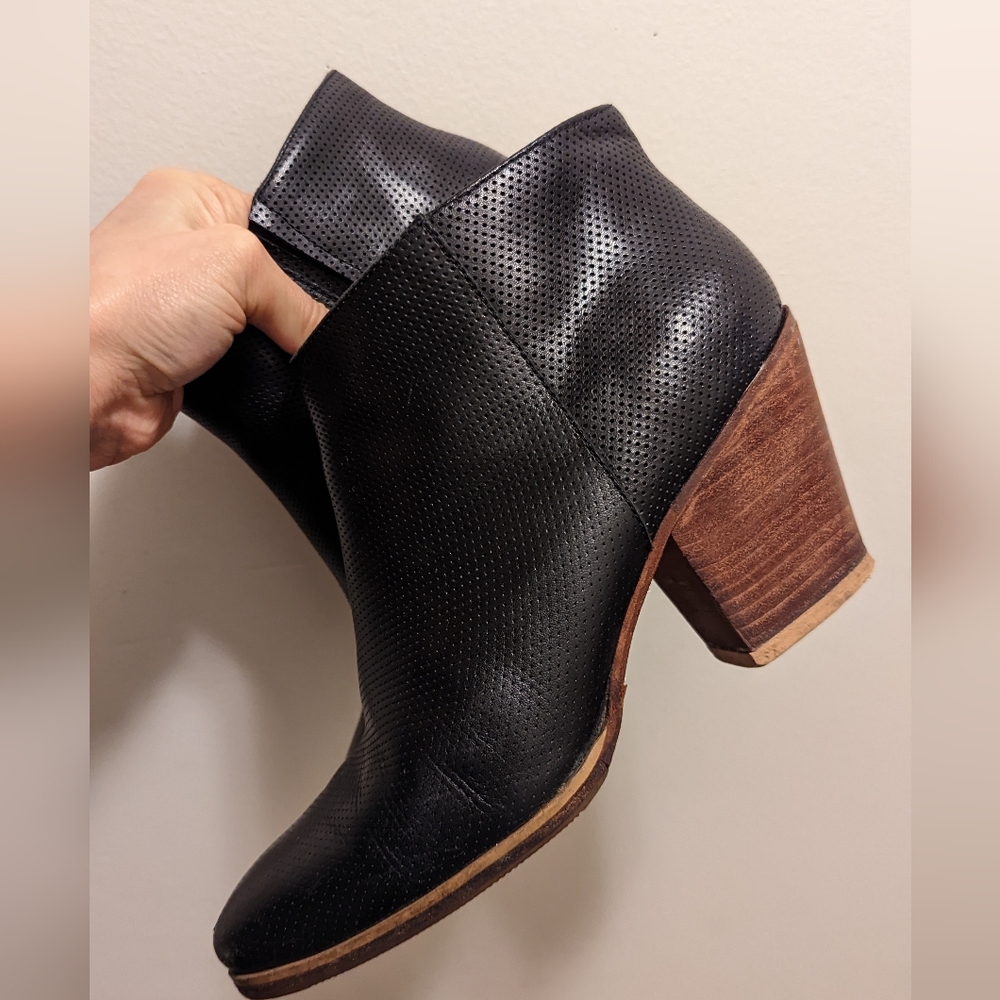 Rachel Comey Black Perforated Leather Mars Boot